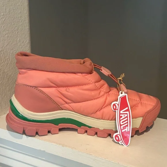 Vans UA Slip Hiker LX Wms 5.5/ Men’s 4 Skate Shoes Coral Almond Worn Once - Picture 4 of 11